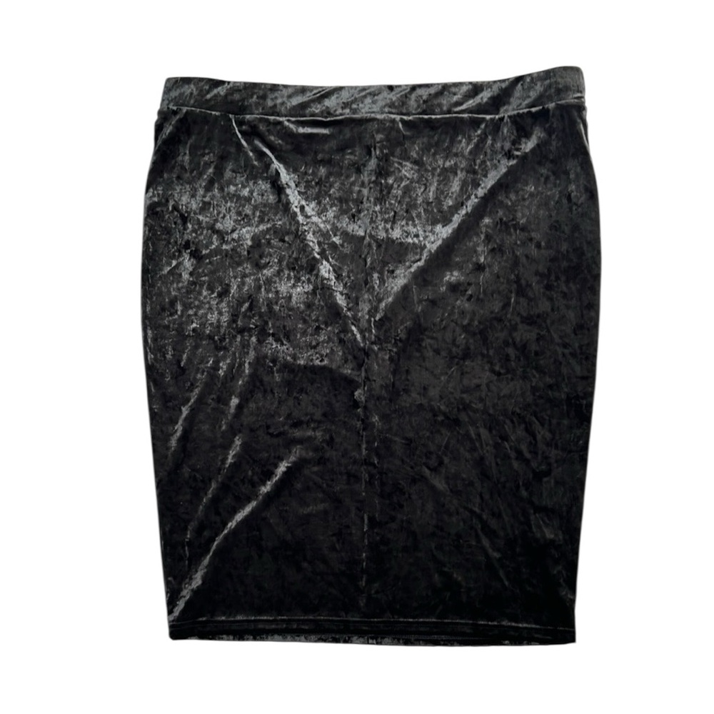 Torrid Black Velvet Pencil Skirt Size 4X Plus Size Stretch Pull-On